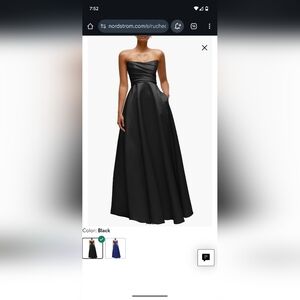 Ruched Strapless Gown